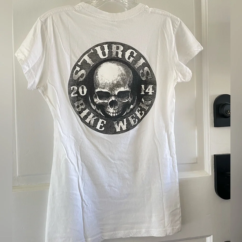 Sturgis Bike Week 2014 Skull Graphic Tee - White - Picture 2 of 8